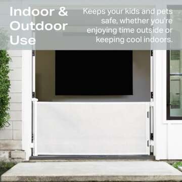 Cumbor Retractable Baby Gate, Extra Wide & Safe
