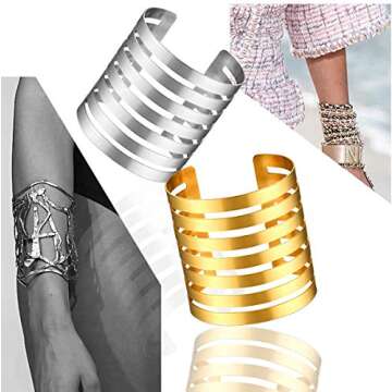 Stylish Adjustable Gold Plated Bracelet for Women