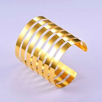 Stylish Adjustable Gold Plated Bracelet for Women