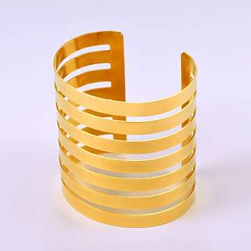 Stylish Adjustable Gold Plated Bracelet for Women