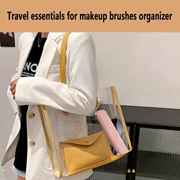 Travel Makeup Brush Holder Portable Silicone Cosmetic Bag
