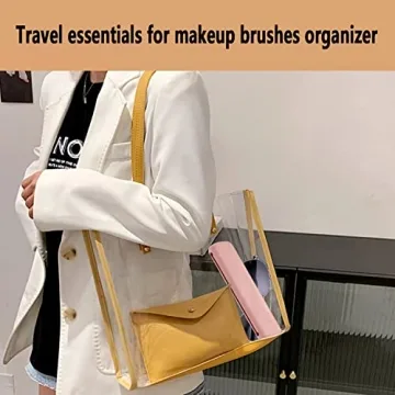 Travel Makeup Brush Holder Portable Silicone Cosmetic Bag