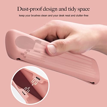 Travel Makeup Brush Holder Portable Silicone Cosmetic Bag