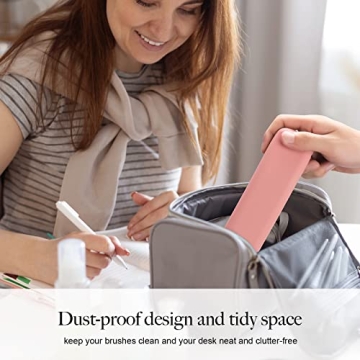 Travel Makeup Brush Holder Portable Silicone Cosmetic Bag