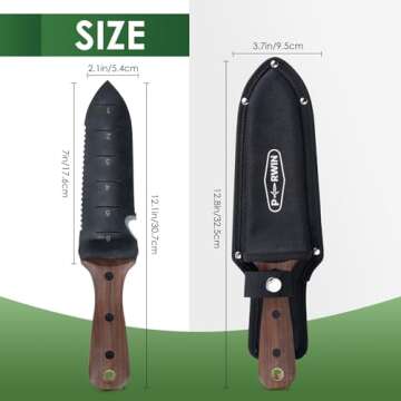 PERWIN Hori Hori Garden Knife for Weeding, Planting, and Digging