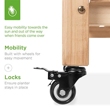 Ergonomic Mobile Garden Planter with Storage and Wheels