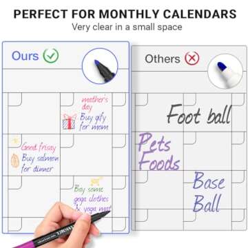 Vibrant Magnetic Dry Erase Markers Fine Point - 12 Colors