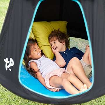 TP Toys, UFO Hanging Tent Swing for Kids | Tree Swing, Air Fort, or Outdoor Playhouse, Just Attach t...