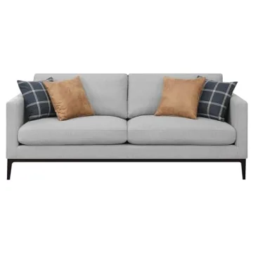 Coaster Home Apperson Cushioned Sofa Light Grey Comfort