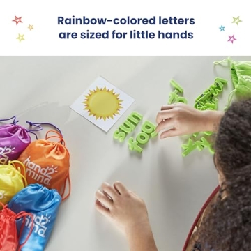 hand2mind Rainbow Lowercase Magnetic Letters for Kids