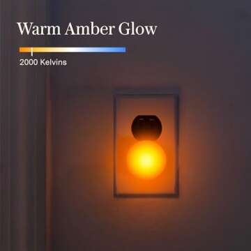 Loftie Night Lights Plug into Wall - 0.5W Plug in Night Light - Warm Amber Glow, Wall Light Sensing Dusk to Dawn - 2000K, UL Certified - Nightlight for Bathroom, Hallway, Bedroom Decor, Kitchen,3-Pack