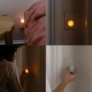Loftie Night Lights Plug into Wall - 0.5W Plug in Night Light - Warm Amber Glow, Wall Light Sensing Dusk to Dawn - 2000K, UL Certified - Nightlight for Bathroom, Hallway, Bedroom Decor, Kitchen,3-Pack