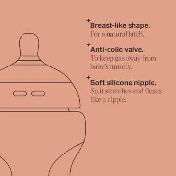 Tommee Tippee Baby Bottles, Natural Start Anti-Colic Baby Bottle with Slow Flow Breast-Like Nipple, 5oz, 0m+, Baby Feeding Essentials, Pack of 2