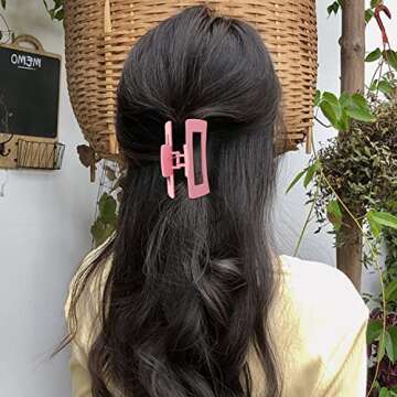 ACO-UINT 6 Pack Hair Clips for Women, Large Hair Claw Clips for Thick Hair, Strong Clips for Hair Jumbo Hair Clips Cute Hair Clips Hair Styling Accessories for Women