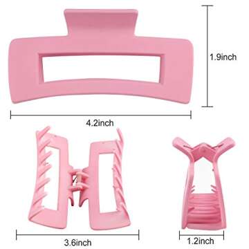ACO-UINT 6 Pack Hair Clips for Women, Large Hair Claw Clips for Thick Hair, Strong Clips for Hair Jumbo Hair Clips Cute Hair Clips Hair Styling Accessories for Women