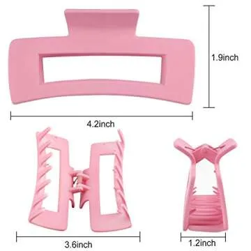 ACO-UINT 6 Pack Hair Clips for Women, Large Hair Claw Clips for Thick Hair, Strong Clips for Hair Jumbo Hair Clips Cute Hair Clips Hair Styling Accessories for Women