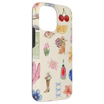 Stylish Aesthetic Italian Summer Case for iPhone 14 Pro Max