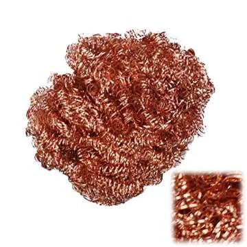 E-outstanding Solder Iron Tip Cleaner Holder, Heat Resistant Stainless Steel Case Brass Wire Cleaner Sponge Ball, no water Needed.