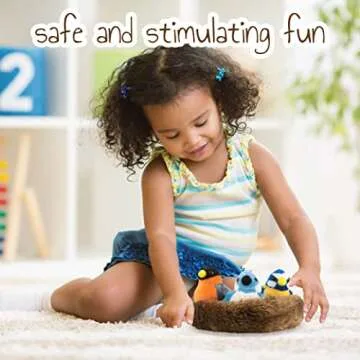 Madzee Bird Toys – Cute Stuffed Animal Bird Nest for Kids – Plush Toy with Birds, Egg, Nest – Stimulating Plush Bird Nest for Creative Play