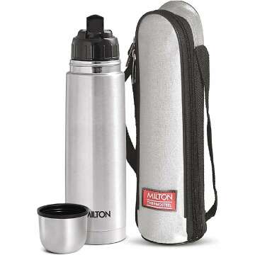 Milton Thermosteel 1000 ml Flip Lid Flask - Silver