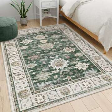 Lahome Washable 5x7 Area Rug for Modern Homes