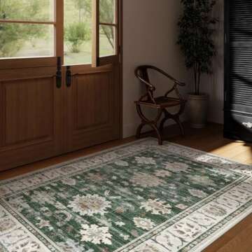 Lahome Washable 5x7 Area Rug for Modern Homes