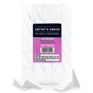 Mini Triangle Cosmetic Sponges - 100 Disposable Wedges