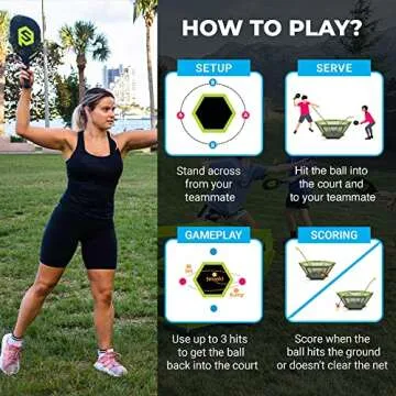 PaddleSmash - Pickleball Yard Game, As Seen on Shark Tank - Beach, Backyard, Lawn, Outdoor Activitie...