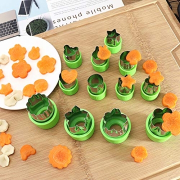 Fun 14 Pcs Cookie Cutters for Kids Healthy Eating