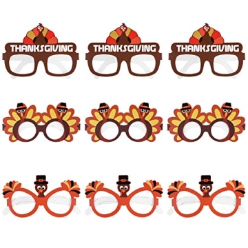 Amosfun Thanksgiving Turkey Sunglasses for Festive Celebrations