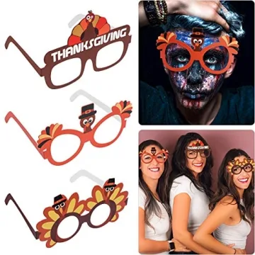 Amosfun Thanksgiving Turkey Sunglasses for Festive Celebrations