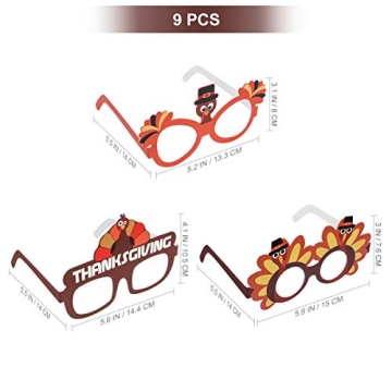 Amosfun Thanksgiving Turkey Sunglasses for Festive Celebrations