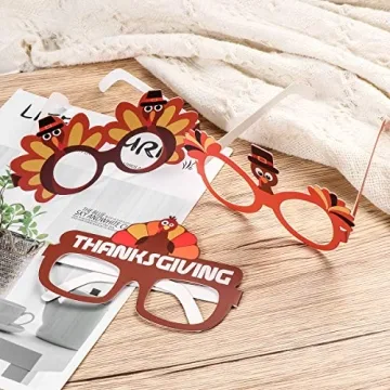 Amosfun Thanksgiving Turkey Sunglasses for Festive Celebrations