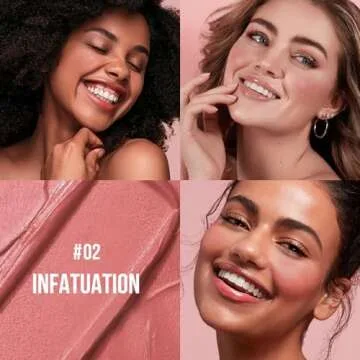 Multi-Use Makeup Cream Blush Stick, Unidollss 3-in-1 Buildable Blush Stick for Cheeks, Eyes, and Lip...