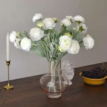 Durable 6PCS Artificial Ranunculus Flowers for Home Decor