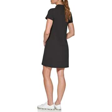 DKNY Women's T-Shirt Dress, Black Logo, Medium