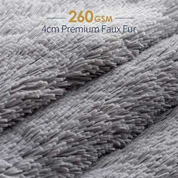 Mr. Sandman Luxury Faux Fur Weighted Blanket for Deep Sleep