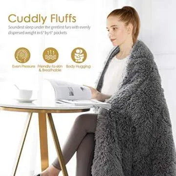 Mr. Sandman Luxury Faux Fur Weighted Blanket for Deep Sleep