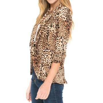 MINEFREE Women's 3/4 Ruched Sleeve Lightweight Work Office Blazer Jacket (S-3XL)