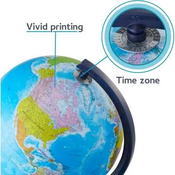 Interactive 10" Kids Globe - STEM, LED, Fun Facts