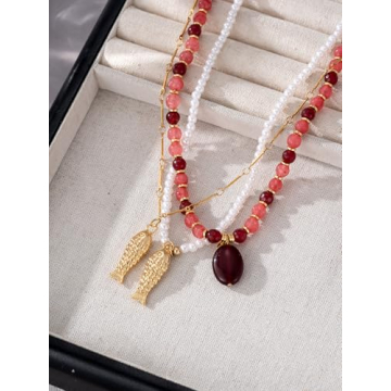 Stylish Alyxuy 3 Pc Fish Charm Choker Necklace for Women
