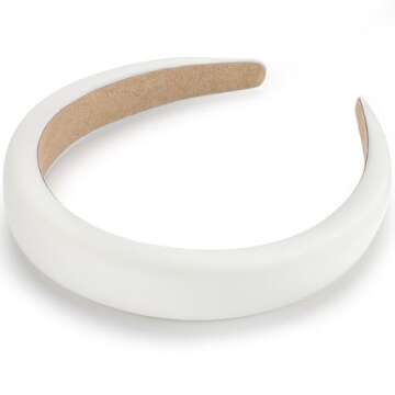 WantGor Padded Headband for Women, Wide Sponge HeadBands Plain Solid Hair Band Hoops Vintage Yoga He...