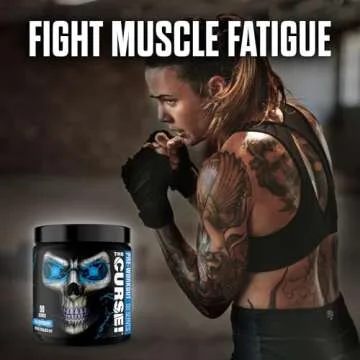 JNX SPORTS The Curse! Pre Workout Powder - Blue Raspberry 50 Servings | Preworkout: Boost Strength, Energy + Focus for Men & Women | Caffeine, Beta-Alanine, Creatine & L-Citrulline