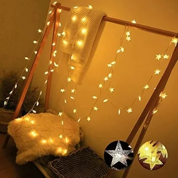 TOFU 43FT Star String Lights - Magical Indoor Outdoor Decor