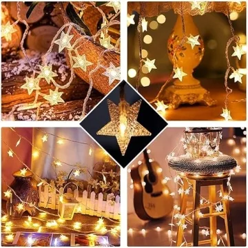 TOFU 43FT Star String Lights - Magical Indoor Outdoor Decor