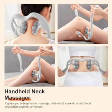 Xllent Neck Massager for Pain Relief Deep Tissue - Back Massager Deep Tissue Kneading Massager with ...