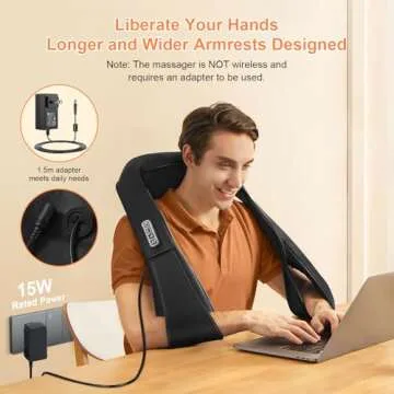 Xllent Neck Massager for Pain Relief Deep Tissue - Back Massager Deep Tissue Kneading Massager with Heat,Electric 4D Massage Pillow,Shiatsu Back and Neck Massager(NOT Cordless)