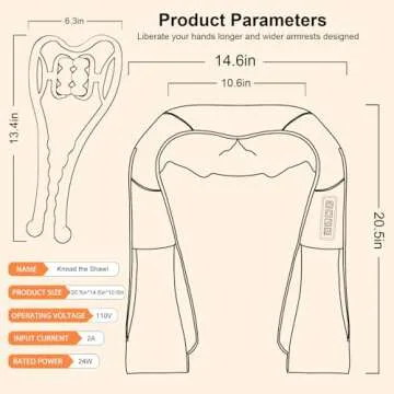 Xllent Neck Massager for Pain Relief Deep Tissue - Back Massager Deep Tissue Kneading Massager with Heat,Electric 4D Massage Pillow,Shiatsu Back and Neck Massager(NOT Cordless)