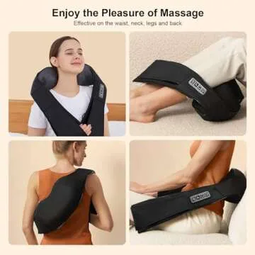 Xllent Neck Massager for Pain Relief Deep Tissue - Back Massager Deep Tissue Kneading Massager with Heat,Electric 4D Massage Pillow,Shiatsu Back and Neck Massager(NOT Cordless)