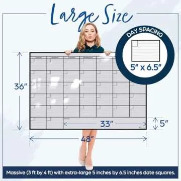 Large Dry Erase Wall Calendar - Stay Organized Effortlessly
